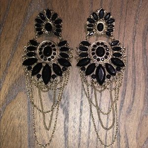 FREE with purchase. Earrings Black and Gold